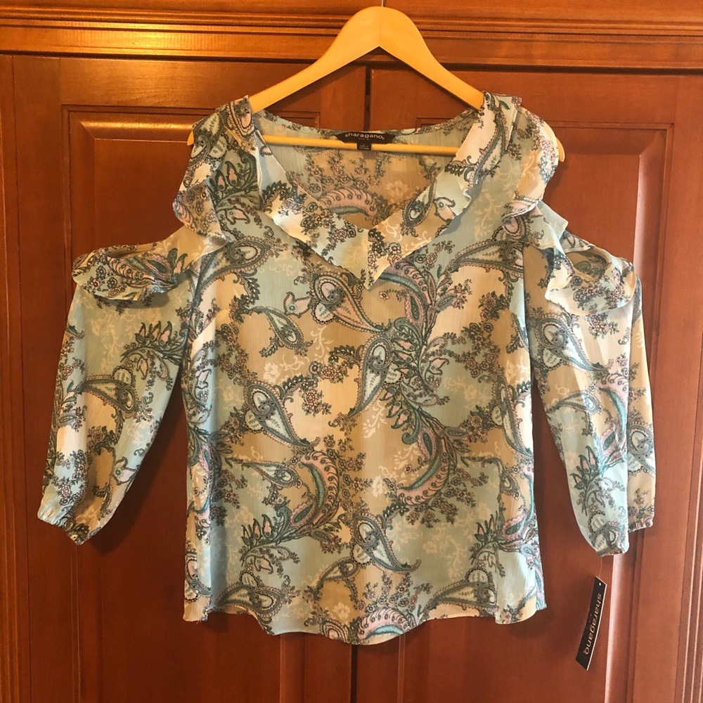 Sharagano Cold Shoulder Size Small NWT